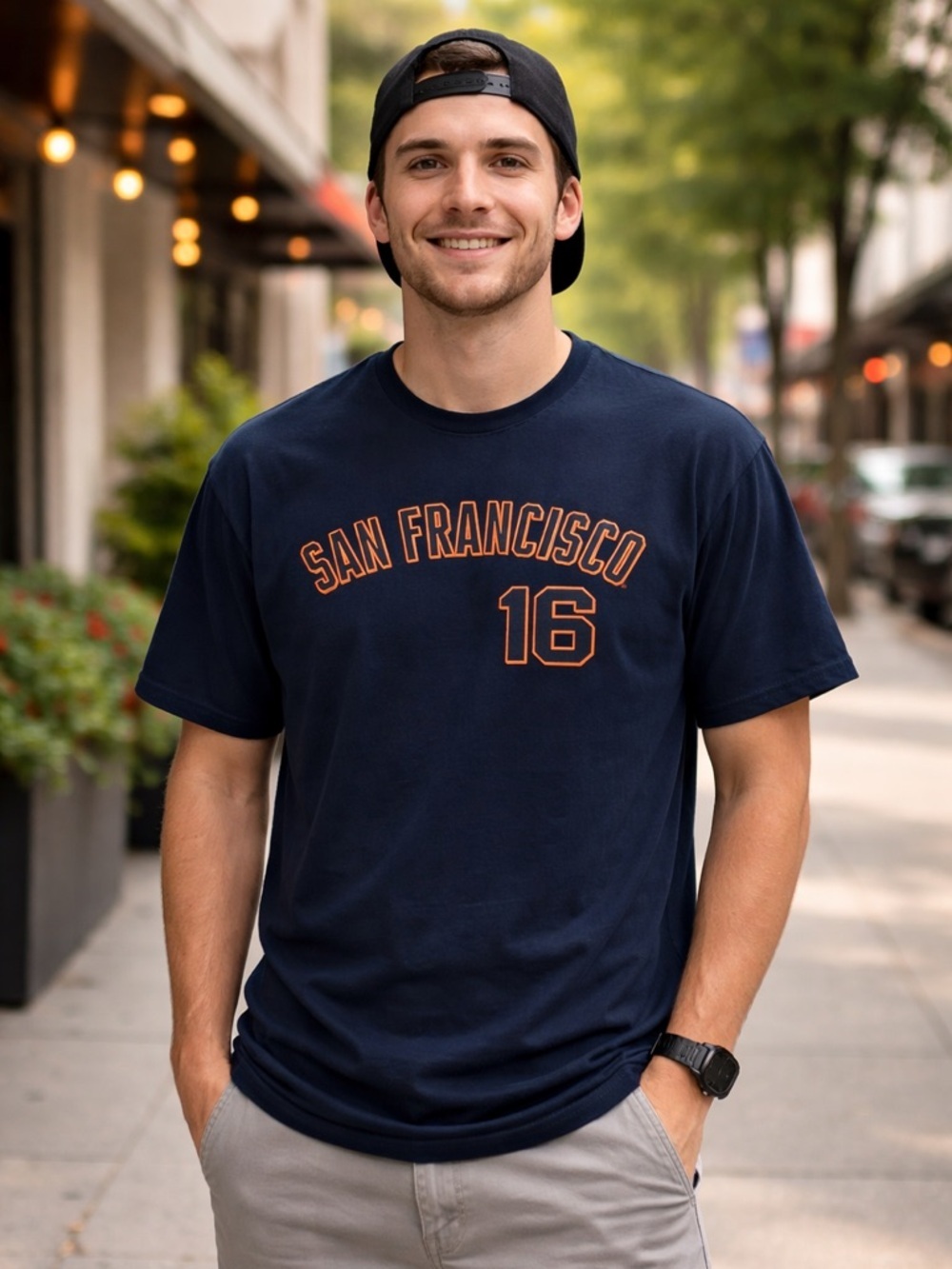 San Francisco 16 Navy Short-Sleeve Graphic Tee